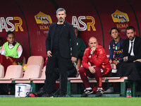 Alessandro Spugna coaches A.S. Roma Femminile during the 9th day of the Serie A Femminile eBay Championship between A.S. Roma and A.C.F. Fio...