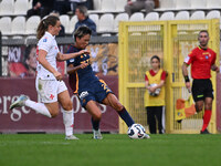 Emma Skou Faerge of A.C.F. Fiorentina and Moeka Minami of A.S. Roma Femminile compete during the 9th day of the Serie A Femminile eBay Champ...