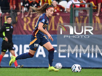 Benedetta Glionna of A.S. Roma Femminile is in action during the 9th day of the Serie A Femminile eBay Championship between A.S. Roma and A....