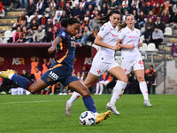 Eseosa Aigbogun of A.S. Roma Femminile is in action during the 9th day of the Serie A Femminile eBay Championship between A.S. Roma and A.C....