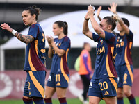 A.S. Roma Femminile celebrate the victory during the 9th day of the Serie A Femminile eBay Championship between A.S. Roma and A.C.F. Fiorent...