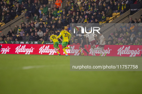 Kellogg's advertising boards are seen during the Sky Bet Championship match between Norwich City and Bristol City at Carrow Road in Norwich,...