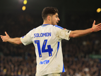 Manor Solomon (Leeds United) participates in the Sky Bet Championship match between Leeds United and Queens Park Rangers at Elland Road in L...