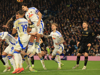 Joe Rodon (Leeds United) watches during the Sky Bet Championship match between Leeds United and Queens Park Rangers at Elland Road in Leeds,...