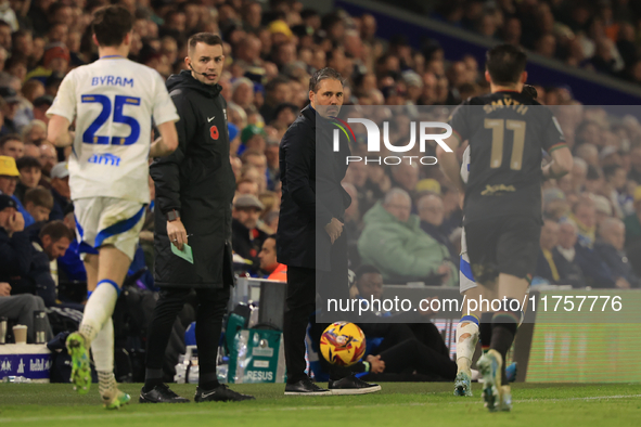 Marti Cifuentes, QPR manager, is present during the Sky Bet Championship match between Leeds United and Queens Park Rangers at Elland Road i...