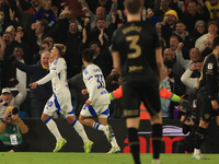 Joel Piroe (Leeds United) scores his team's second goal during the Sky Bet Championship match between Leeds United and Queens Park Rangers a...