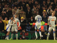 Joel Piroe (Leeds United) scores his team's second goal during the Sky Bet Championship match between Leeds United and Queens Park Rangers a...