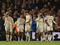 Joel Piroe (Leeds United) scores his team's second goal during the Sky Bet Championship match between Leeds United and Queens Park Rangers a...