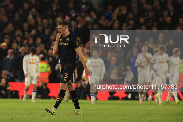 Jimmy Dunne (QPR) reacts to going 2-0 down during the Sky Bet Championship match between Leeds United and Queens Park Rangers at Elland Road...