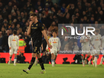 Jimmy Dunne (QPR) reacts to going 2-0 down during the Sky Bet Championship match between Leeds United and Queens Park Rangers at Elland Road...