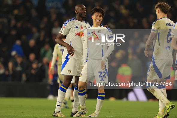 Ao Tanaka (Leeds United) after the Sky Bet Championship match between Leeds United and Queens Park Rangers at Elland Road in Leeds, United K...