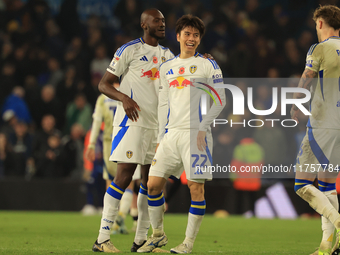 Ao Tanaka (Leeds United) after the Sky Bet Championship match between Leeds United and Queens Park Rangers at Elland Road in Leeds, United K...