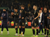 Nicolas Madsen (QPR) and the team after the Sky Bet Championship match between Leeds United and Queens Park Rangers at Elland Road in Leeds,...