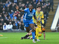 Ricky Jade Jones (17, Peterborough United) celebrates after scoring the team's first goal during the Sky Bet League 1 match between Peterbor...