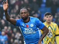 Ricky Jade Jones (17, Peterborough United) celebrates after scoring the team's first goal during the Sky Bet League 1 match between Peterbor...