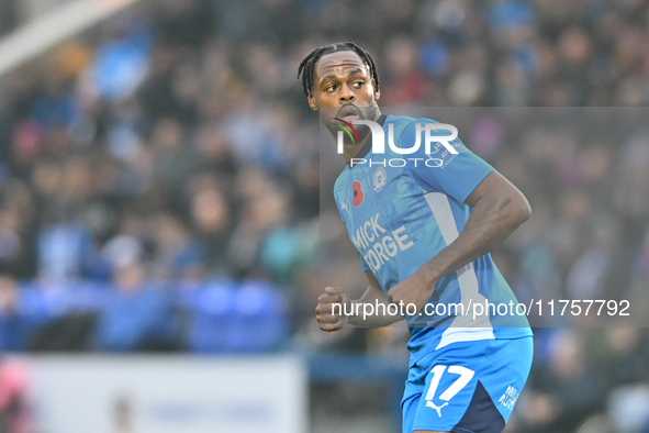 Ricky Jade Jones (17 Peterborough United) looks on during the Sky Bet League 1 match between Peterborough and Cambridge United at London Roa...