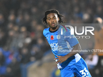 Harley Mills (34 Peterborough United) participates in the Sky Bet League 1 match between Peterborough and Cambridge United at London Road in...