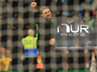 Daniel Farke, Leeds United manager, after the Sky Bet Championship match between Leeds United and Queens Park Rangers at Elland Road in Leed...