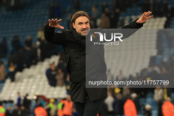 Daniel Farke, Leeds United manager, after the Sky Bet Championship match between Leeds United and Queens Park Rangers at Elland Road in Leed...