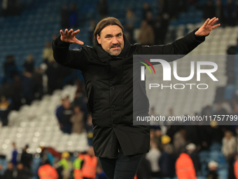 Daniel Farke, Leeds United manager, after the Sky Bet Championship match between Leeds United and Queens Park Rangers at Elland Road in Leed...