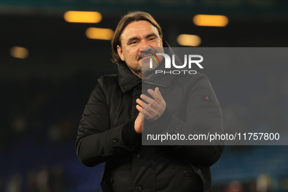 Daniel Farke, Leeds United manager, after the Sky Bet Championship match between Leeds United and Queens Park Rangers at Elland Road in Leed...