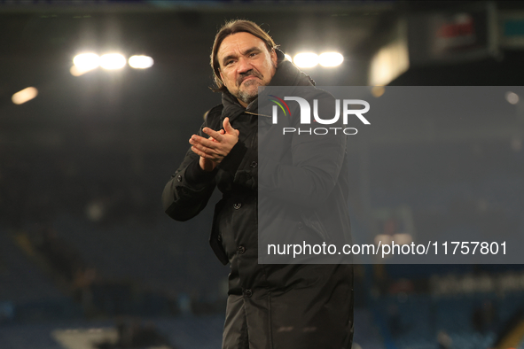 Daniel Farke, Leeds United manager, after the Sky Bet Championship match between Leeds United and Queens Park Rangers at Elland Road in Leed...