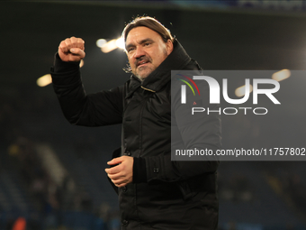 Daniel Farke, Leeds United manager, after the Sky Bet Championship match between Leeds United and Queens Park Rangers at Elland Road in Leed...