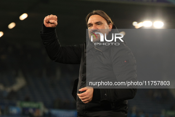 Daniel Farke, Leeds United manager, after the Sky Bet Championship match between Leeds United and Queens Park Rangers at Elland Road in Leed...