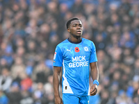 Kwame Poku (11 Peterborough United) looks on during the Sky Bet League 1 match between Peterborough and Cambridge United at London Road in P...