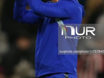 Reece Carr applauds Coventry City's fans at full time during the Sky Bet Championship match between Sunderland and Coventry City at the Stad...