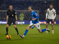 Lewis Bate #4 of Stockport County F.C. is in action during the Sky Bet League 1 match between Stockport County and Bolton Wanderers at the E...