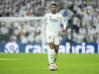 Jude Bellingham central midfield of Real Madrid and England during the La Liga match between Real Madrid CF and CA Osasuna at Estadio Santia...