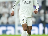 Jude Bellingham central midfield of Real Madrid and England during the La Liga match between Real Madrid CF and CA Osasuna at Estadio Santia...