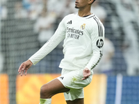 Jude Bellingham central midfield of Real Madrid and England during the La Liga match between Real Madrid CF and CA Osasuna at Estadio Santia...