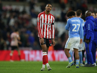 Wilson Isidor of Sunderland shows dejection at full time during the Sky Bet Championship match between Sunderland and Coventry City at the S...