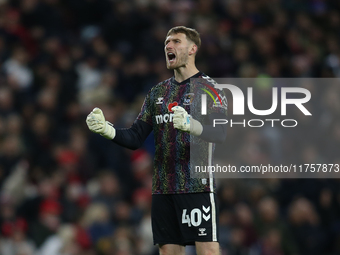 Coventry City goalkeeper Bradley Collins celebrates during the Sky Bet Championship match between Sunderland and Coventry City at the Stadiu...