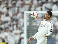 Jude Bellingham central midfield of Real Madrid and England during the La Liga match between Real Madrid CF and CA Osasuna at Estadio Santia...