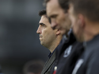 Andoni Iraola is the manager of Bournemouth during the Premier League match between Brentford and Bournemouth at the Gtech Community Stadium...