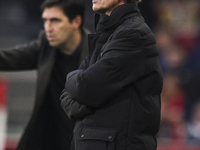 Thomas Frank, manager of Brentford, stands on the touchline during the Premier League match between Brentford and Bournemouth at the Gtech C...