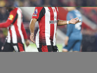 Bryan Mbeumo of Brentford participates in the Premier League match between Brentford and Bournemouth at the Gtech Community Stadium in Brent...