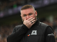 Wayne Rooney manages Plymouth Argyle during the Sky Bet Championship match between Derby County and Plymouth Argyle at Pride Park in Derby,...