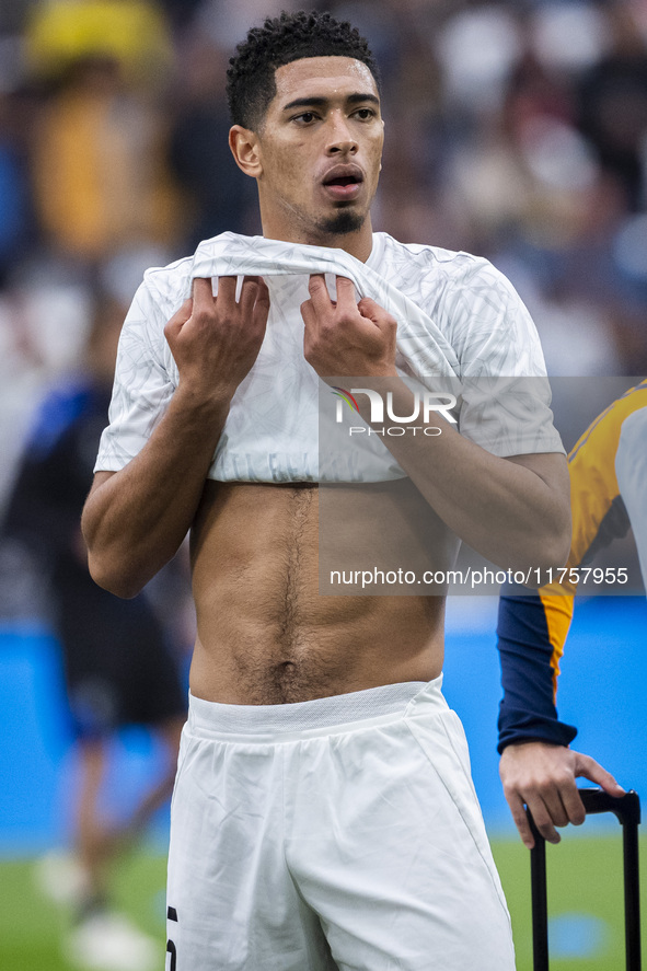 Jude Bellingham of Real Madrid CF appears during the La Liga EA Sports 2024/25 football match between Real Madrid CF and CA Osasuna at Estad...