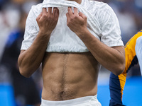 Jude Bellingham of Real Madrid CF appears during the La Liga EA Sports 2024/25 football match between Real Madrid CF and CA Osasuna at Estad...