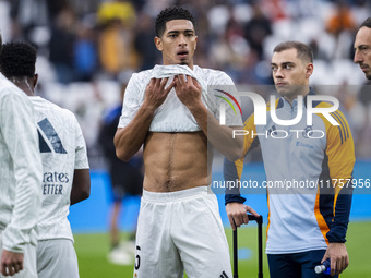 Jude Bellingham of Real Madrid CF appears during the La Liga EA Sports 2024/25 football match between Real Madrid CF and CA Osasuna at Estad...