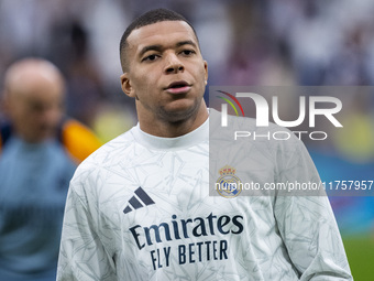 Kylian Mbappe of Real Madrid CF is seen during the La Liga EA Sports 2024/25 football match between Real Madrid CF and CA Osasuna at Estadio...