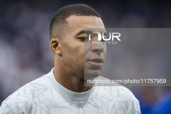 Kylian Mbappe of Real Madrid CF is seen during the La Liga EA Sports 2024/25 football match between Real Madrid CF and CA Osasuna at Estadio...