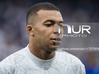 Kylian Mbappe of Real Madrid CF is seen during the La Liga EA Sports 2024/25 football match between Real Madrid CF and CA Osasuna at Estadio...