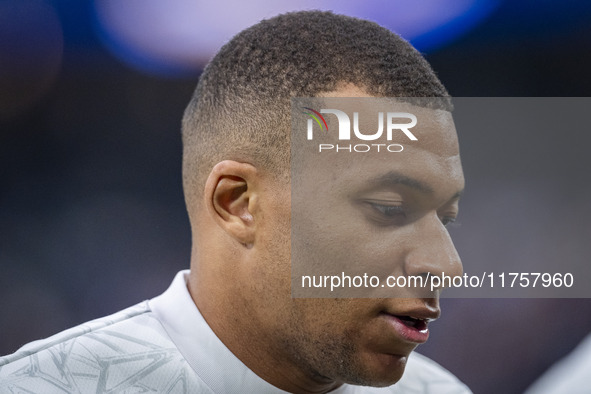 Kylian Mbappe of Real Madrid CF is seen during the La Liga EA Sports 2024/25 football match between Real Madrid CF and CA Osasuna at Estadio...