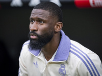 Antonio Rudiger of Real Madrid CF enters the field during the La Liga EA Sports 2024/25 football match between Real Madrid CF and CA Osasuna...