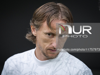 Luka Modric of Real Madrid CF enters the field during the La Liga EA Sports 2024/25 football match between Real Madrid CF and CA Osasuna at...